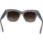 Dolce & Gabbana Blue Lace Acetate Rectangle DG4231 Shades Sunglasses GLA1174