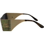 Dolce & Gabbana Gold Metal Rectangle Shades DG2263 Sunglasses GLA1176