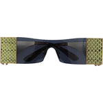 Dolce & Gabbana Gold Metal Rectangle Shades DG2263 Sunglasses GLA1176
