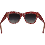 Dolce & Gabbana Red Lace Acetate Rectangle Shades DG4231Sunglasses GLA1182