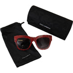 Dolce & Gabbana Red Lace Acetate Rectangle Shades DG4231Sunglasses GLA1182
