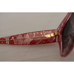 Dolce & Gabbana Red Lace Acetate Rectangle Shades DG4231Sunglasses GLA1182