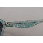 Dolce & Gabbana Blue Lace Acetate Crystal Round DG4190 Sunglasses GLA1187