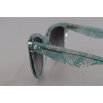 Dolce & Gabbana Blue Lace Acetate Crystal Round DG4190 Sunglasses GLA1187