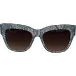 Dolce & Gabbana Blue Lace Acetate Crystal Butterfly DG4231 Sunglasses GLA1192