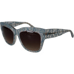 Dolce & Gabbana Blue Lace Acetate Crystal Butterfly DG4231 Sunglasses GLA1192