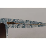 Dolce & Gabbana Blue Lace Acetate Crystal Butterfly DG4231 Sunglasses GLA1192