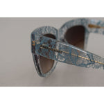 Dolce & Gabbana Blue Lace Acetate Crystal Butterfly DG4231 Sunglasses GLA1192