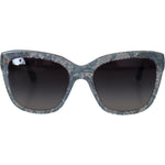 Dolce & Gabbana Blue Lace Acetate Rectangle Shades DG4226 Sunglasses GLA11556