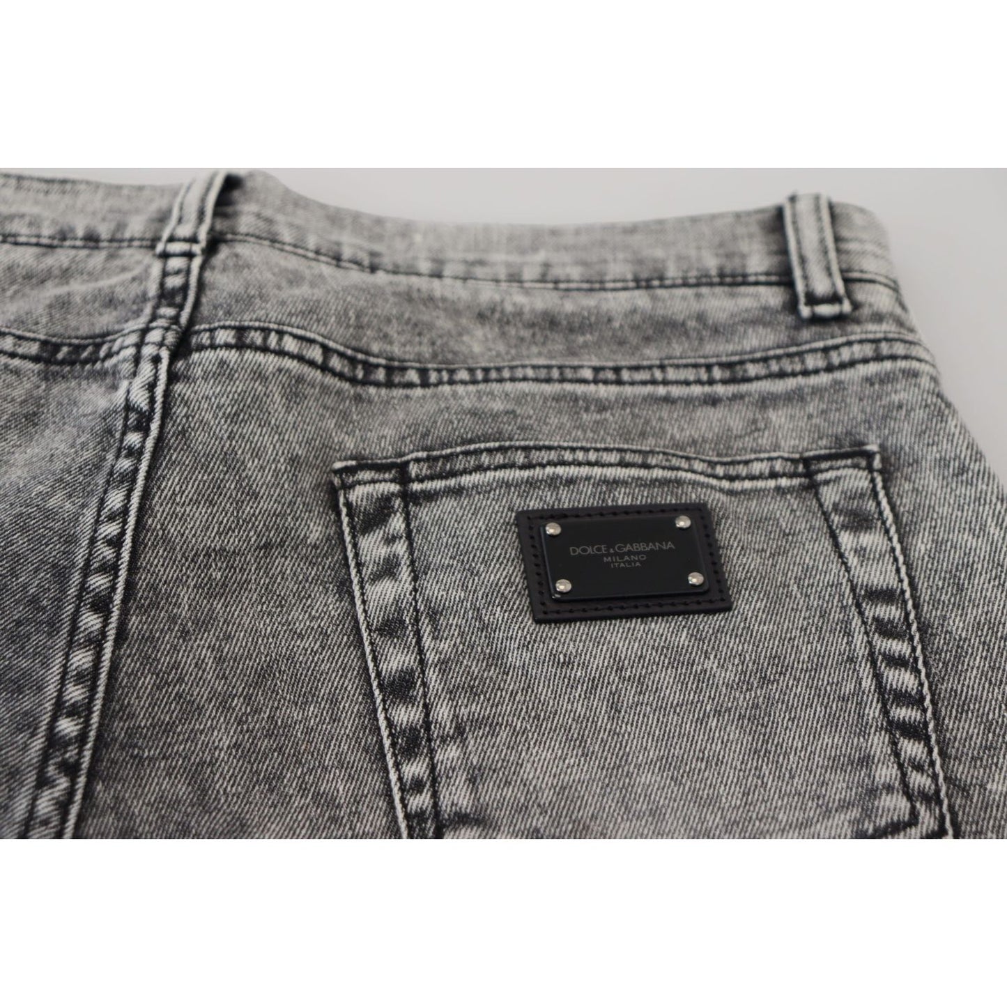 Dolce & Gabbana Chic Slim Fit Gray Denim Dolce & Gabbana Dim Gray