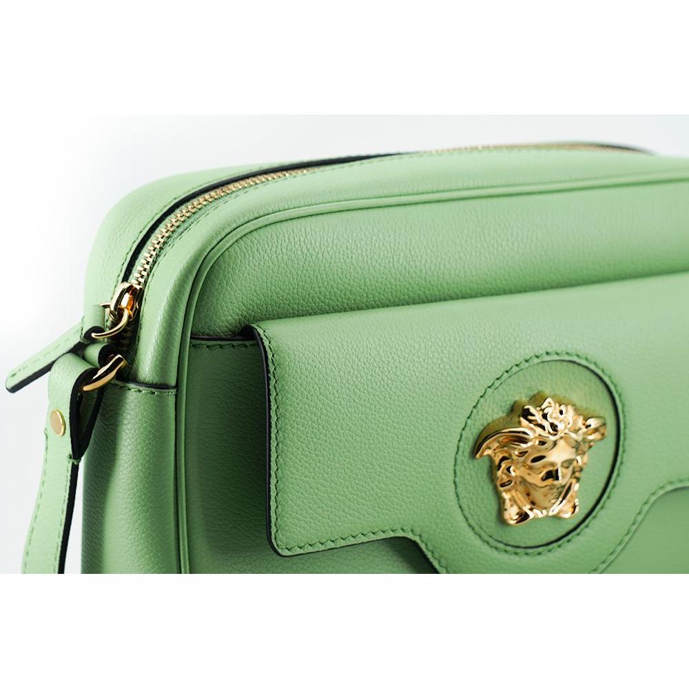 Versace Elegant Mint Green Leather Camera Case Bag Crossbody Bag Versace Dark Sea Green