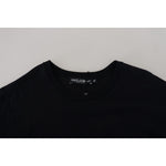 Dolce & Gabbana Black T-shirt Blouse Tassle Cotton Blouse TSH83244- 36