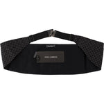 Dolce & Gabbana Black Polka Dot Wide Waist Men Belt Cummerband BEL8781 - 52