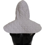 Dolce & Gabbana White Quilted Whole Head Wrap One Size Nylon Hat HAT9385