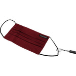 Dolce & Gabbana Maroon Silk Pleated Elastic Ear Strap One Size Face Mask SMY101005