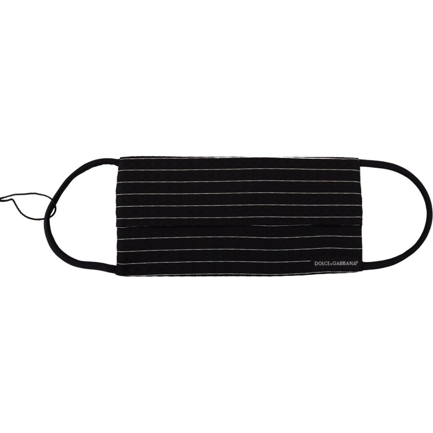 Dolce & Gabbana Black White Stripes Elastic Ear Strap One Size Face Mask SMY101003