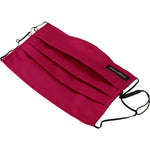 Dolce & Gabbana Maroon Silk Pleated Elastic Ear Strap One Size Face Mask SMY101002