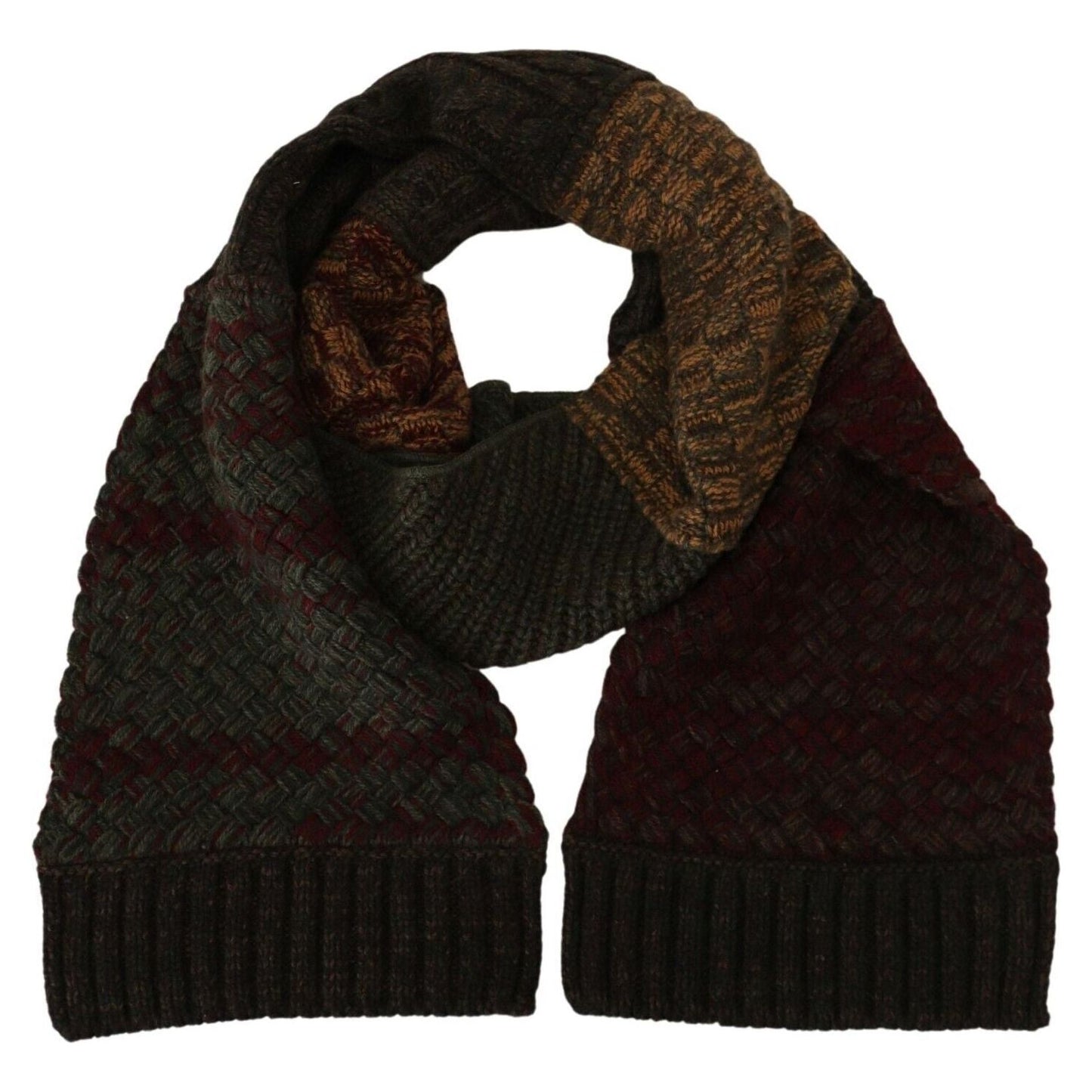 Dolce & Gabbana Multicolor Knitted Men Neck Wrap Shawl Scarf MS6827