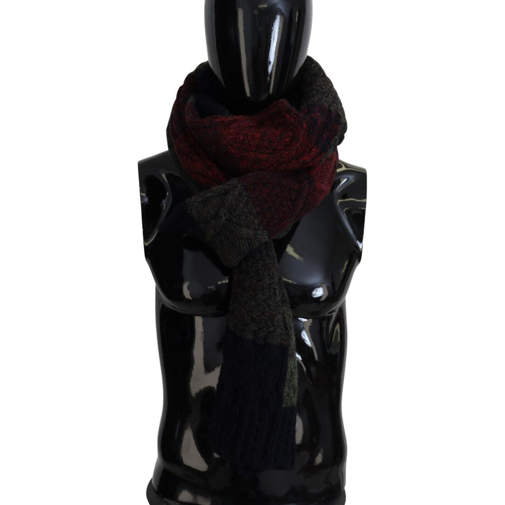 Dolce & Gabbana Multicolor Knitted Men Neck Wrap Shawl Scarf MS6826
