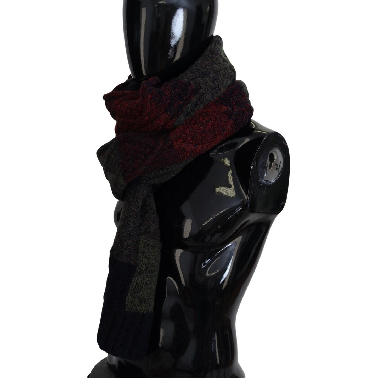 Dolce & Gabbana Multicolor Knitted Men Neck Wrap Shawl Scarf MS6826