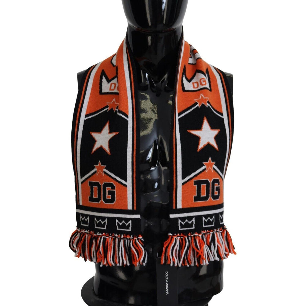 Dolce & Gabbana Multicolor DG Logo Printed Men Neck Wrap Shawl Scarf MS6822