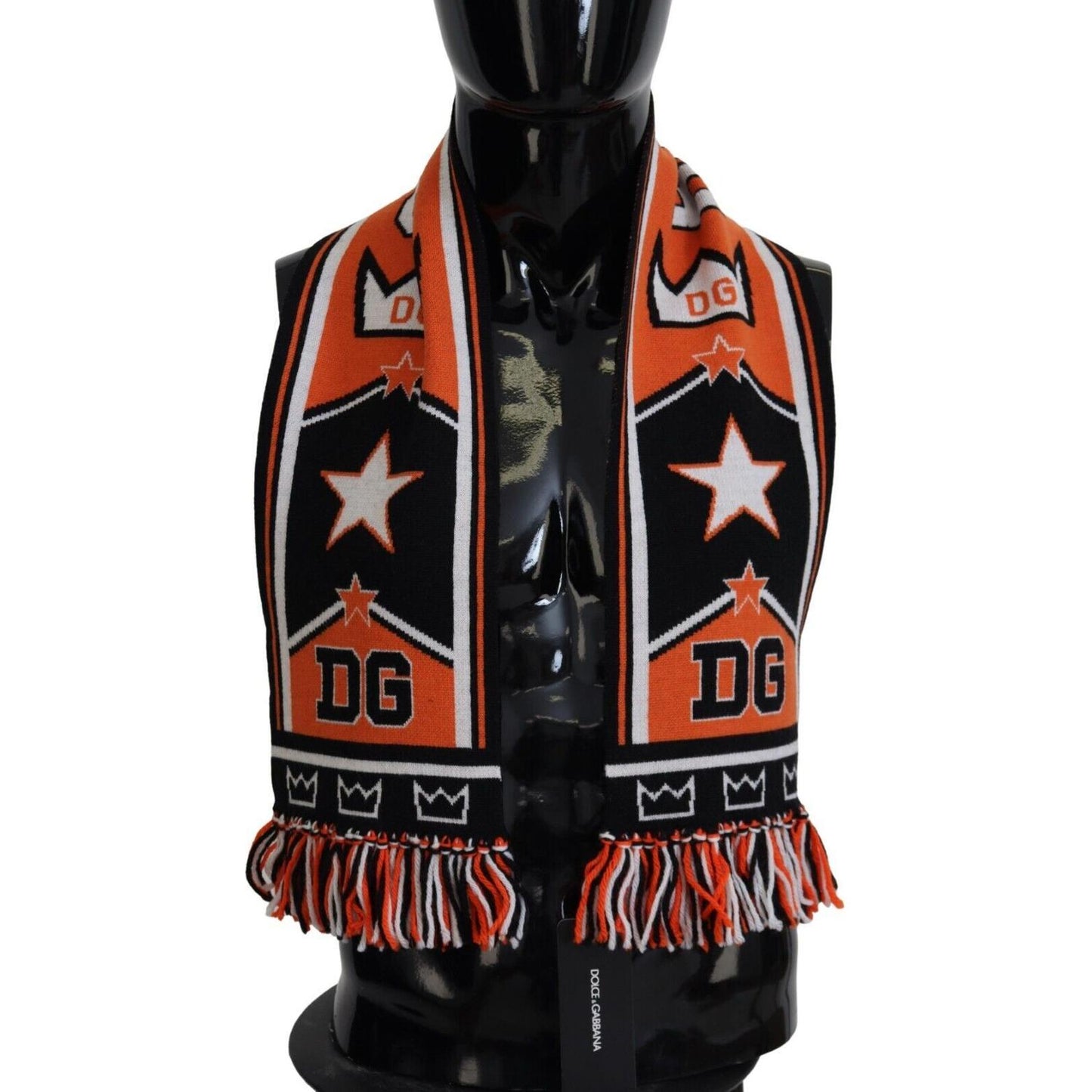 Dolce & Gabbana Multicolor DG Logo Printed Men Neck Wrap Shawl Scarf MS6822