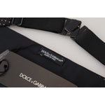 Dolce & Gabbana Black Polka Dot Wide Waist Men Belt Cummerband BEL8781 - 52