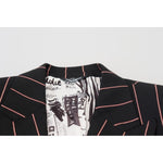 Dolce & Gabbana Black Stripes Viscose Double Breasted Blazer JKT3435 - 48