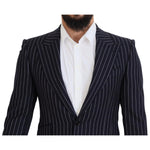 Dolce & Gabbana Dark Blue Stripe Wool Single Breasted Blazer JKT3455 - 48