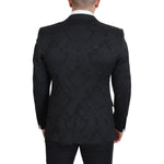 Dolce & Gabbana Black Floral Brocade 2 Piece MARTINI Suit JKT3460 - 50