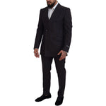 Dolce & Gabbana Black Striped Wool Formal 2 Piece Suit KOS2001 - 50