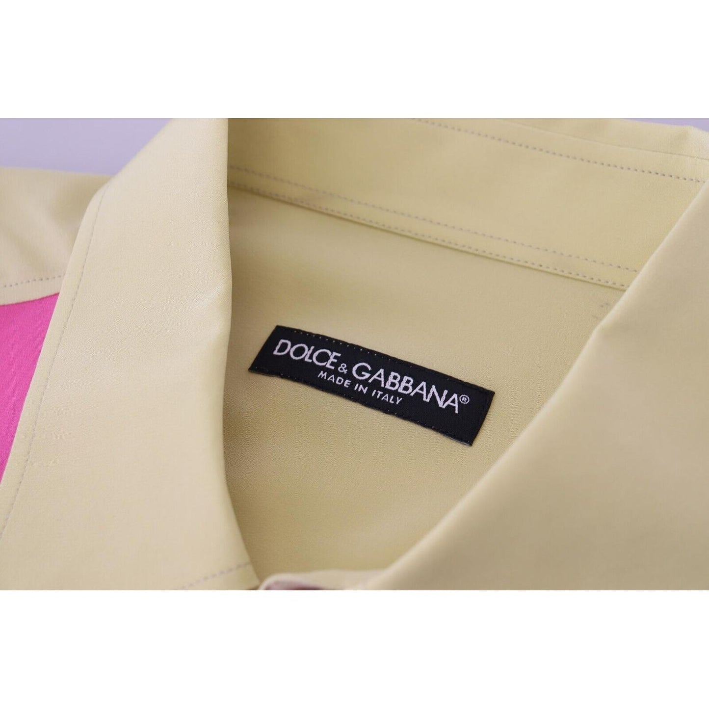 Dolce & Gabbana Multicolor Patchwork Silk Button Down Shirt TSH83318 - 41