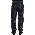 Dolce & Gabbana Black Shining Drawstring Trouser Nylon Pants PAN74254 - 48