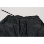 Dolce & Gabbana Black Shining Drawstring Trouser Nylon Pants PAN74254 - 48