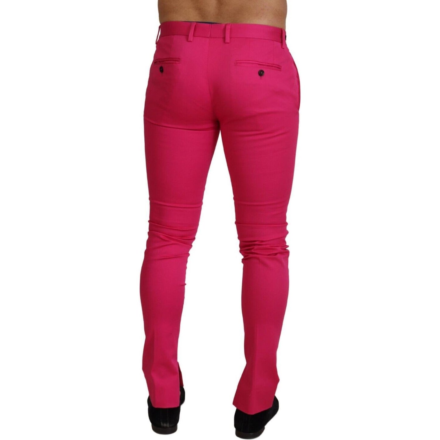 Dolce & Gabbana Pink Zipper Buckle Waist Trousers Pants PAN74387 - 48