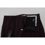 Dolce & Gabbana Brown Striped Men Trousers Cotton Pants PAN74383 - 48