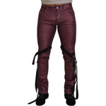 Dolce & Gabbana Magenta Cotton Men Casual Harness Denim Jeans PAN74381 - 48