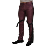 Dolce & Gabbana Magenta Cotton Men Casual Harness Denim Jeans PAN74381 - 48
