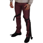 Dolce & Gabbana Magenta Cotton Men Casual Harness Denim Jeans PAN74381 - 48