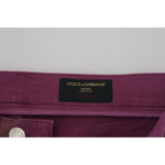 Dolce & Gabbana Magenta Cotton Men Casual Harness Denim Jeans PAN74381 - 48