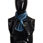Dolce & Gabbana Blue Velvet Solid Neck Warmer Men's Shawl Scarf MS6109