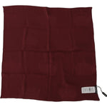 Dolce & Gabbana Maroon Silk Crown Square Wrap Handkerchief Scarf MS6179
