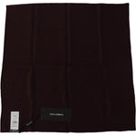 Dolce & Gabbana Brown Silk Blend Square Wrap Handkerchief Scarf MS6186