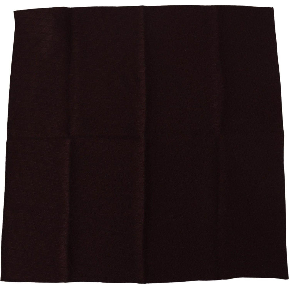 Dolce & Gabbana Brown Silk Blend Square Wrap Handkerchief Scarf MS6186
