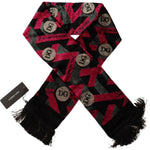 Dolce & Gabbana Multicolor DG Logo Print Mens Shawl Wrap Fringe Scarf MS6227