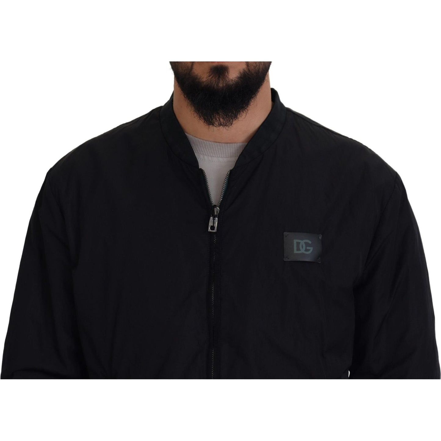 Dolce & Gabbana Elegant Black Bomber Jacket Dolce & Gabbana Black