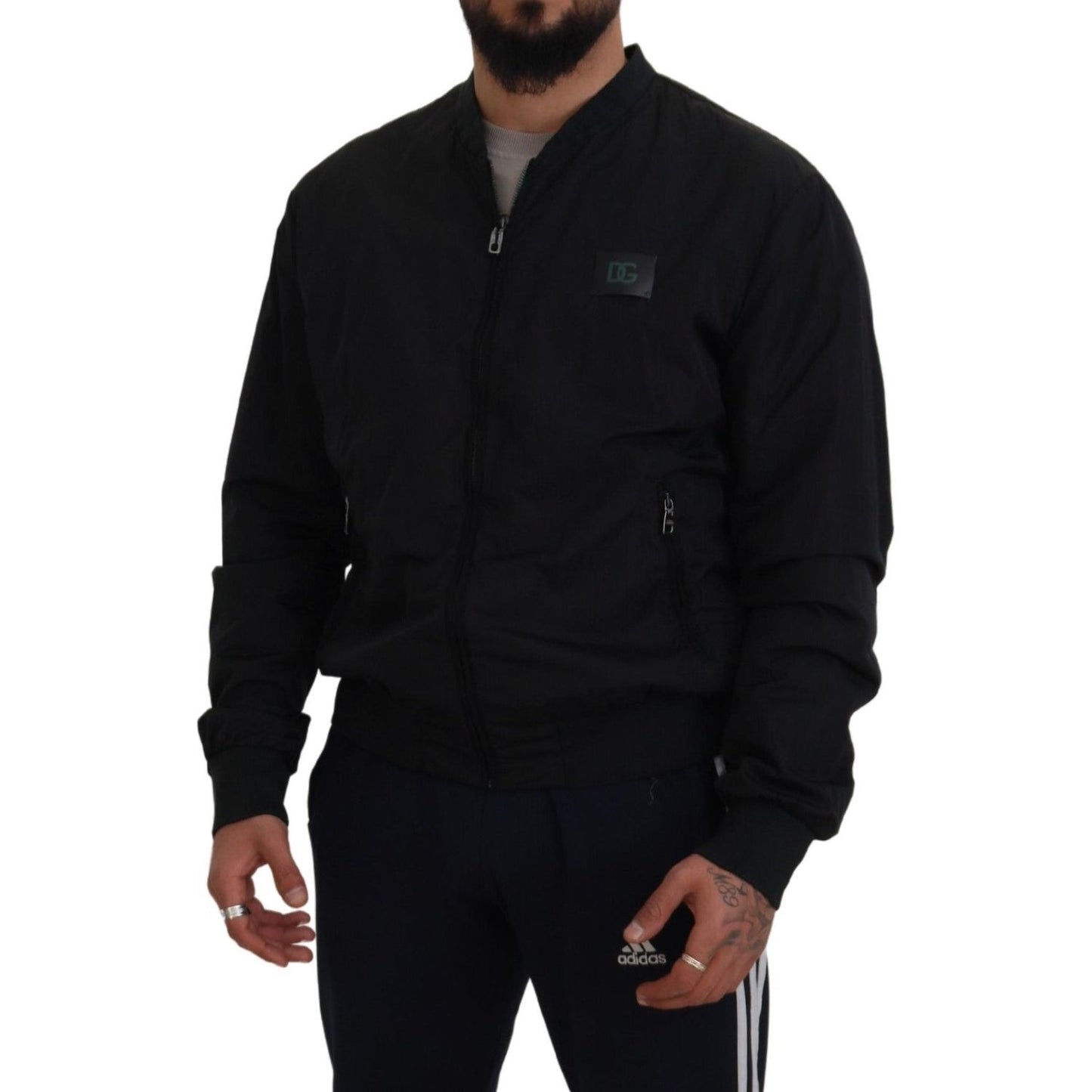 Dolce & Gabbana Elegant Black Bomber Jacket Dolce & Gabbana Black