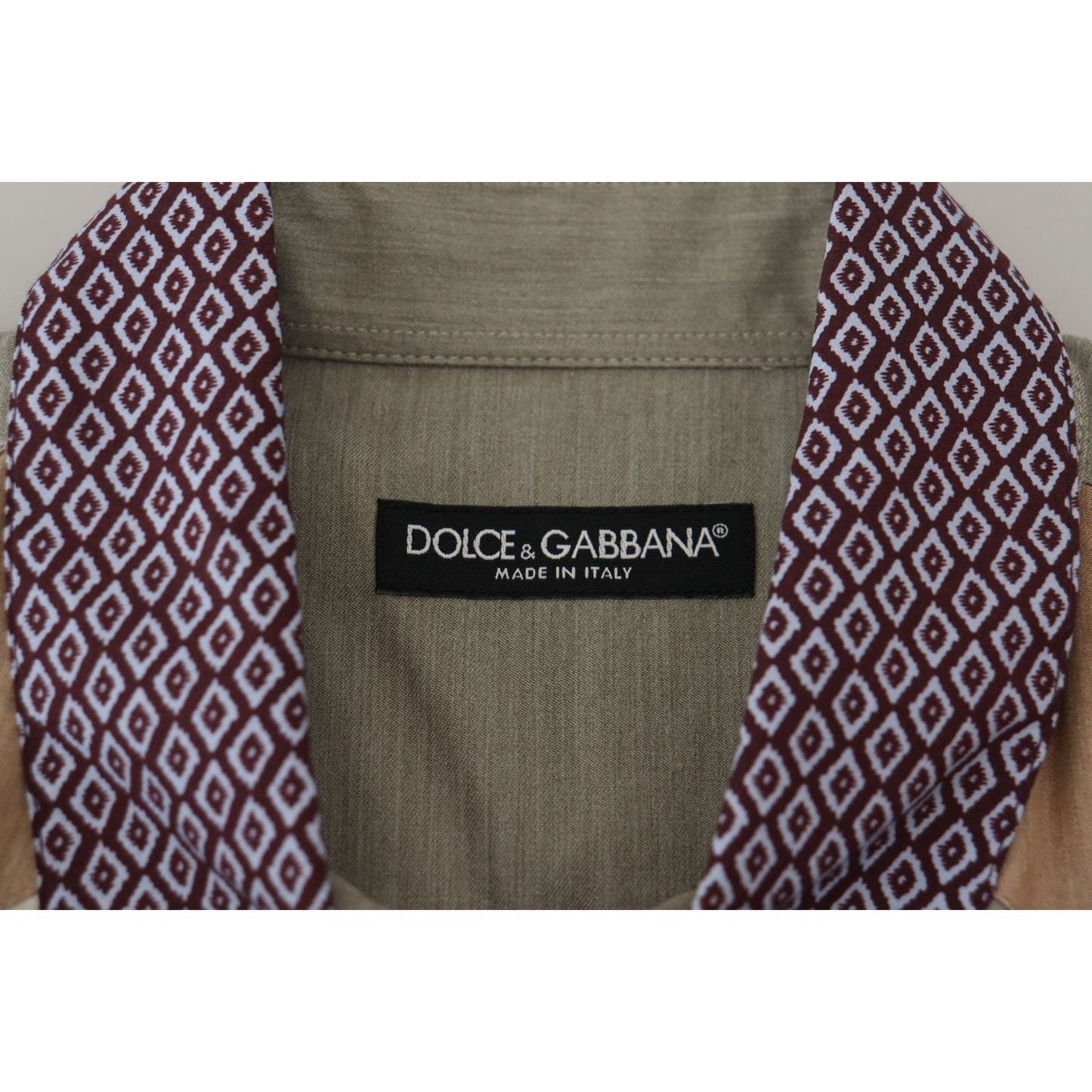 Dolce & Gabbana Multicolor Cotton Patchwork Slim Shirt TSH83563- 37