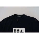 Dolce & Gabbana Blue Cashmere iit Print Pullover Sweater TSH83569- 52