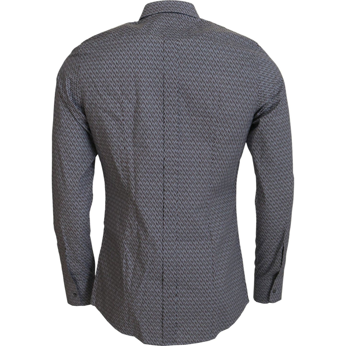 Dolce & Gabbana Gray Brown GOLD Slim Fit Dress Formal Shirt TSH83570-38